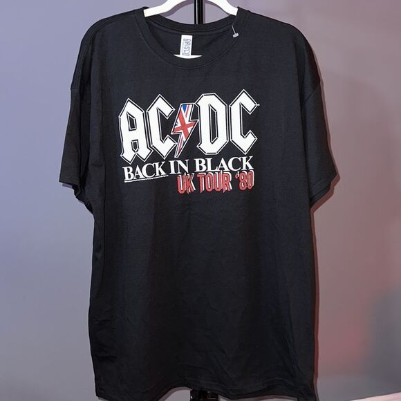 AC/DC | Shirts | New Ac Dc Back In Black Uk Tour 98 Graphic Band Tshirt ...